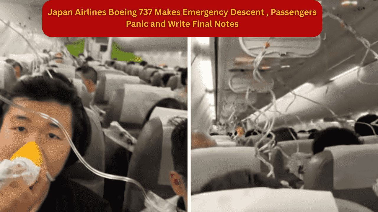 Japan Airlines Boeing 737 Makes Emergency Descent of 26,000 Feet; Passengers Panic and Write Final Notes