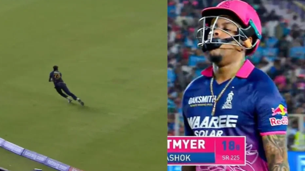 Mohammed Siraj pulls off a stunner to dismiss Shimron Hetmyer in GT vs RR clash