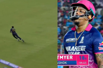 Mohammed Siraj pulls off a stunner to dismiss Shimron Hetmyer in GT vs RR clash